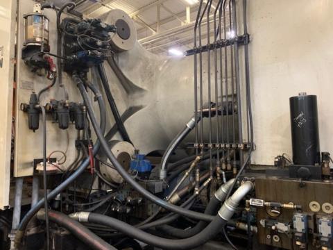 1995 1000 ton Cincinnati 140 oz. Wide Platen Injection Molding Machine