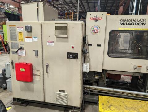 1997 250 ton Cincinnati Milacron 11 oz. MH250 Injection Molding Machine