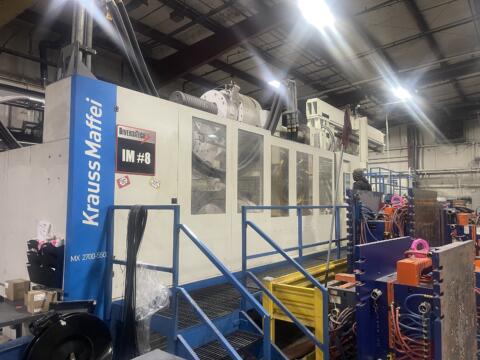 2021 Krauss-Maffei 3000 Ton 838 oz. Injection Molding Machine