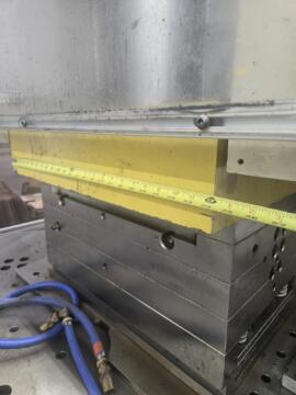 1994 250 ton Cincinnati Vertical Rotary 9.8 oz. Injection Molding Machine