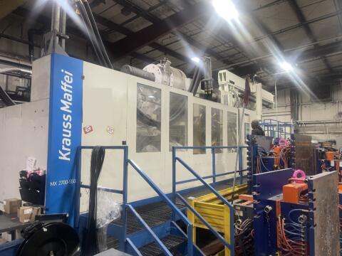 2021 Krauss-Maffei 3000 Ton 838 oz. Injection Molding Machine