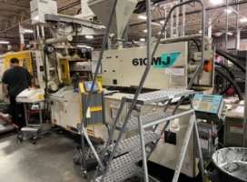 1998 610 ton Mitsubishi MJ110 110 oz. injection molding machine