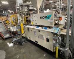 1999 610 ton Mitsubishi MJ110 110 oz. injection molding machine